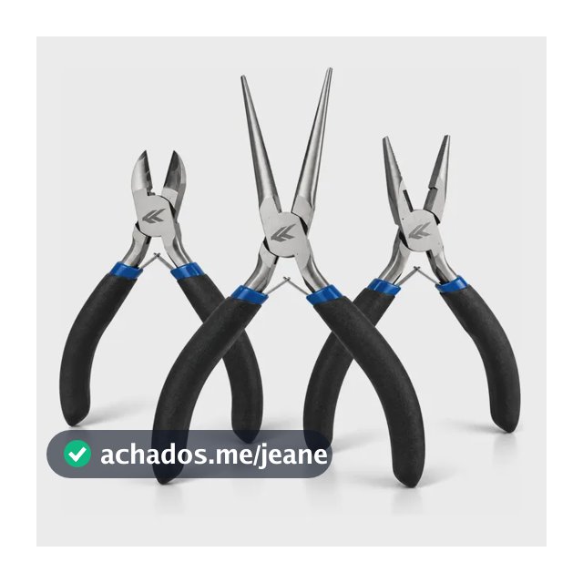 Kit 3 Alicates Para Pesca Kawana Bico Longo Corte