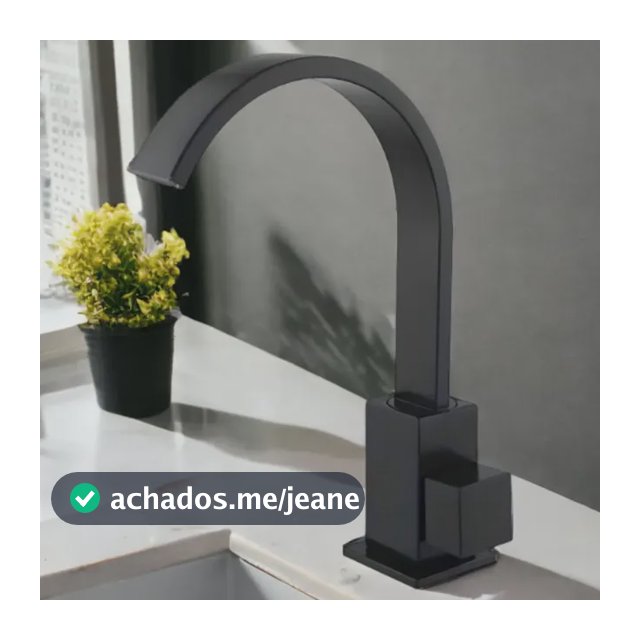 Torneira Bancada Pia Banheiro Preta Giratória Lavatório Luxo Preto Fosco