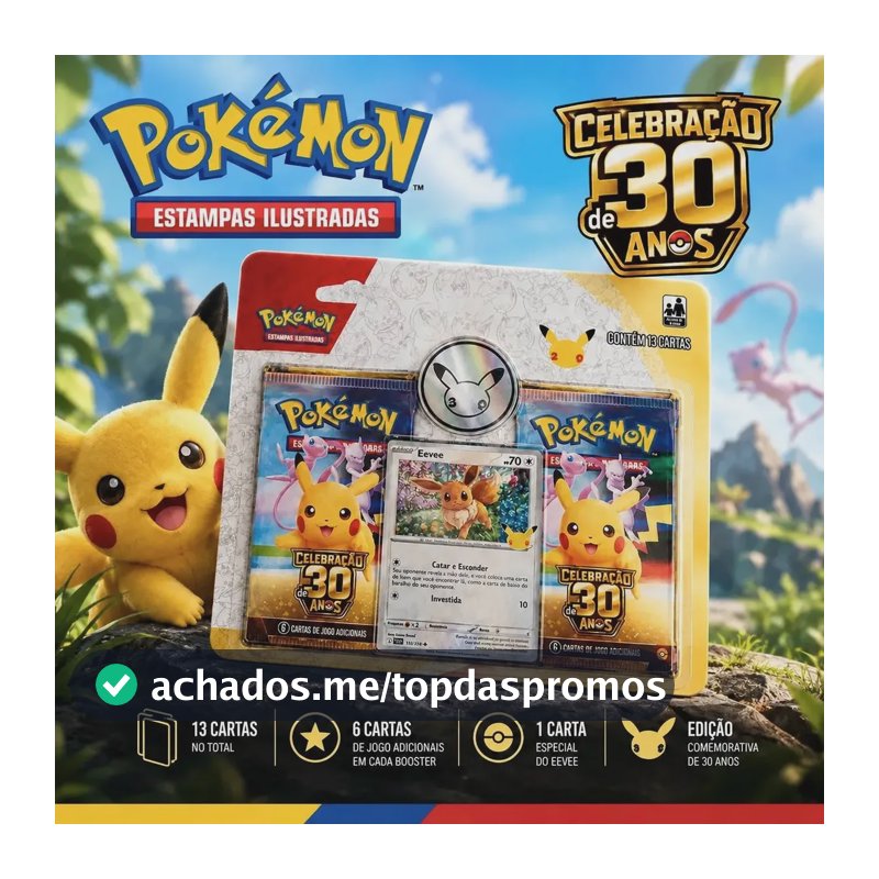 Blister Duplo Pokémon Celebração 30 Anos 2026 Ptbr