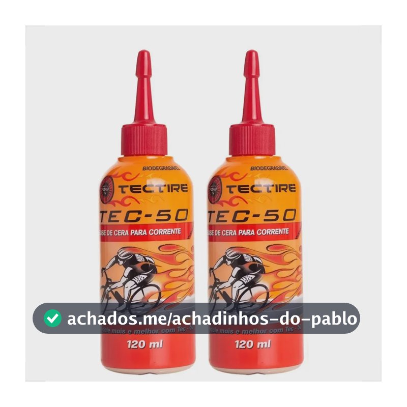 Óleo Corrente Bike Tectire Tec 50 Cera 120ml Kit 2 Unidades
