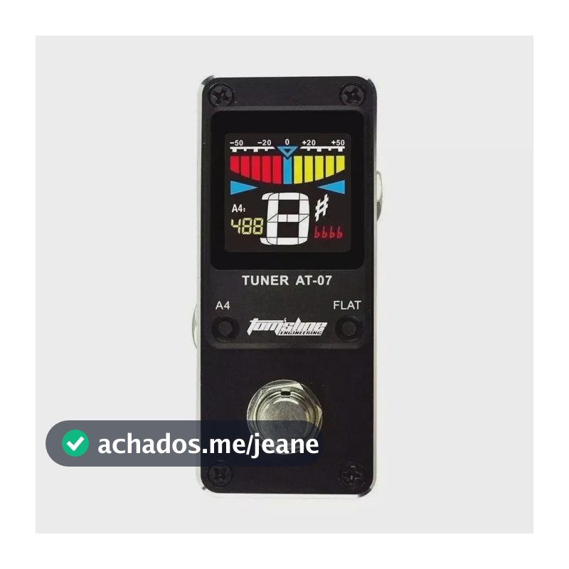 Pedal Afinador Digital Aroma AT-07 para Guitarra e Baixo