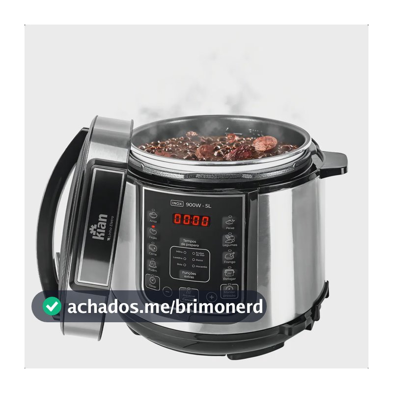 Panela De Pressão Elétrica 5 Litros Kian Ppe-101 Cor Inox