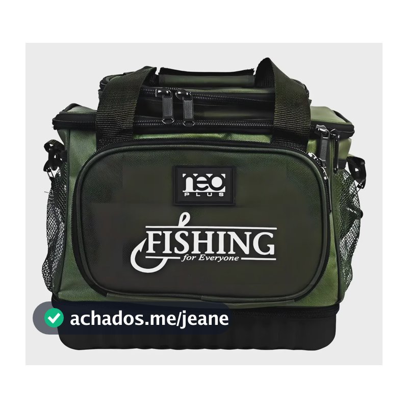 Bolsa De Pesca Neo Plus Fishing Marine Sports Com Nota Cor Verde Desenho do tecido Verde