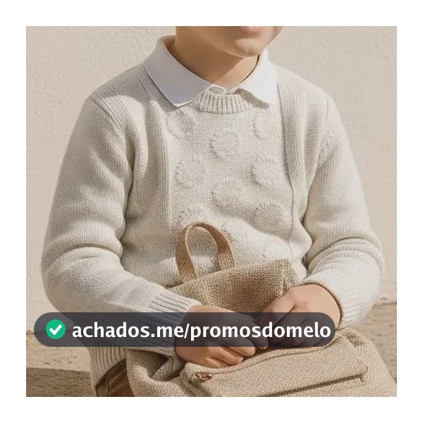 Blusa Tricot Menino Manga Longa Casual Inverno Suéter