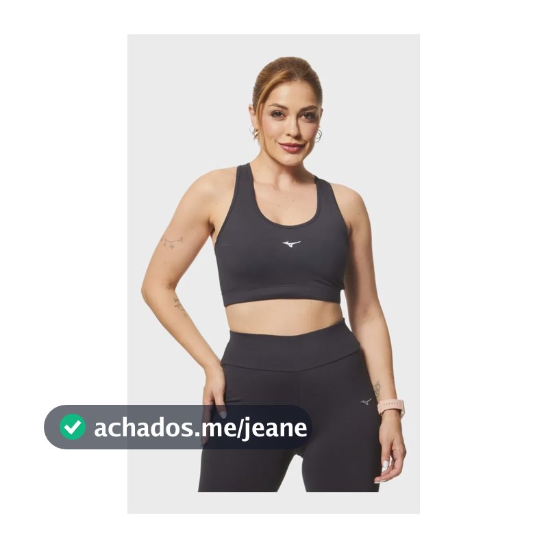 Top Feminino Essence Mizuno Preto Liso P