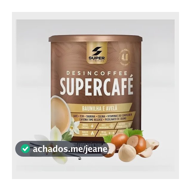 Supercafé Desincoffee Termogênico Super Nutrition 220g Baunilha E Avelã