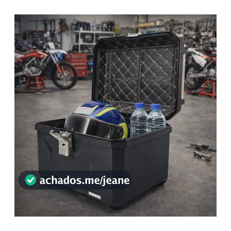 Bau Traseiro Plástico Abs 45l Universal Com Encosto