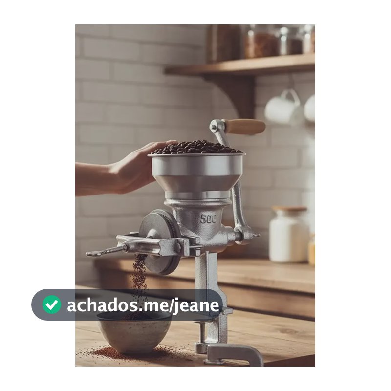 Moinho Moedor Manual Café Grãos Milho Castanhas Profissional Prateado
