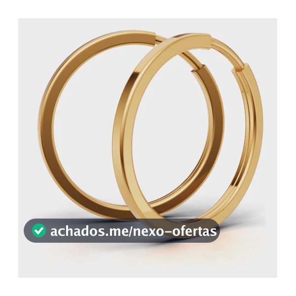 Brinco Argola Infantil-adulto 12 Mm Em Ouro 18k 750 Dourado