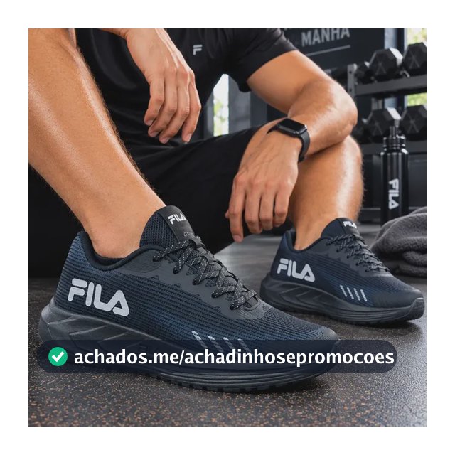 Tenis Fila Sprint Leve Masculino Esportivo Academia Treino Preto/grafite Mesh 42 42