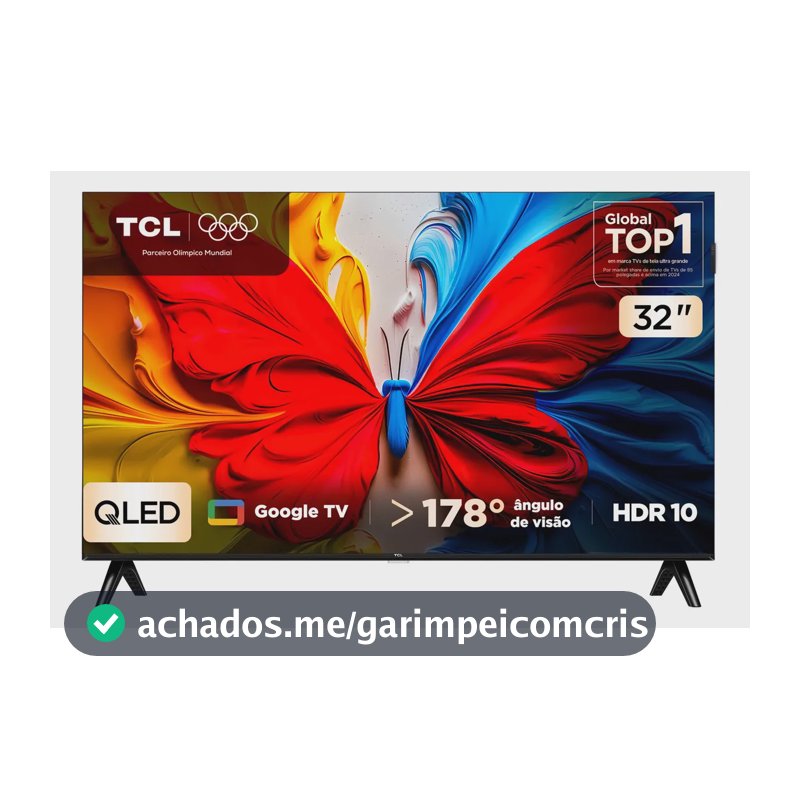 Smart Tv Tcl 32 Polegadas Qled Full Hd S5k Wifi Bluetooth Google Tv 2 Hdmi Hdr10 Dolby Audio 32s5k