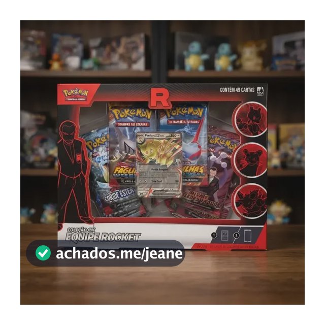 Box Pokémon Coleção Equipe Rocket Persian ex, Mewtwo ex, Nidoking ex