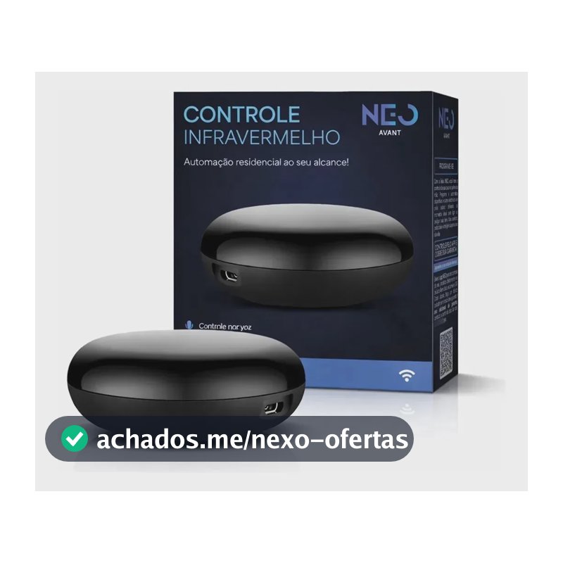 Controle Universal de Infra Vermelho Inteligente Wi-fi 2.4 GHz 110v/220v Bivolt Cod: 291100052 Avant Neo
