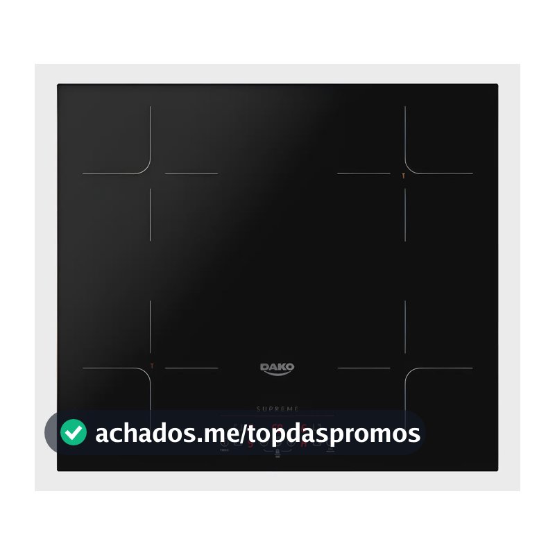 Cooktop Dako Supreme de Indução 4 Bocas Preto para Embutir
