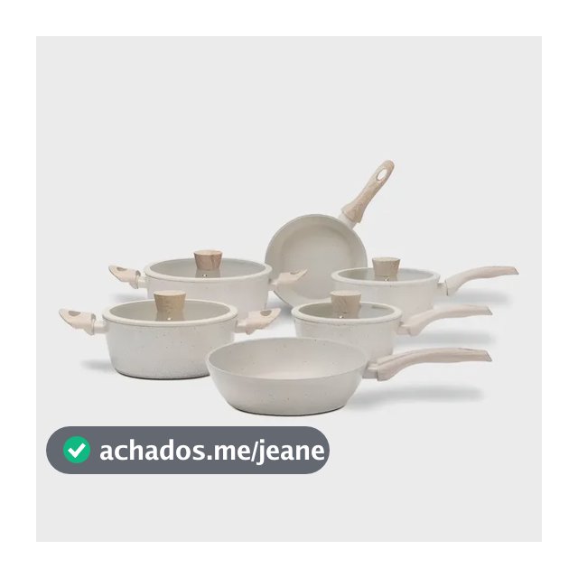 Jogo De Panelas Antiaderente 6pç Sirius Vanilla Brinox