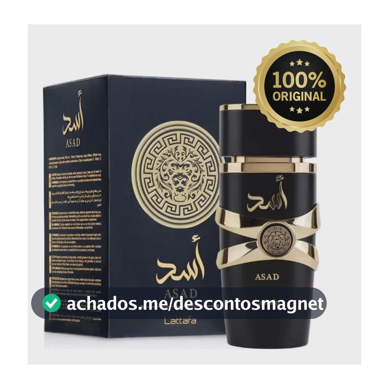 Perfume Lattafa Asad 100ml Eau De Parfum Original Árabe Original Com Nota Fiscal E Selo Original Lataffa