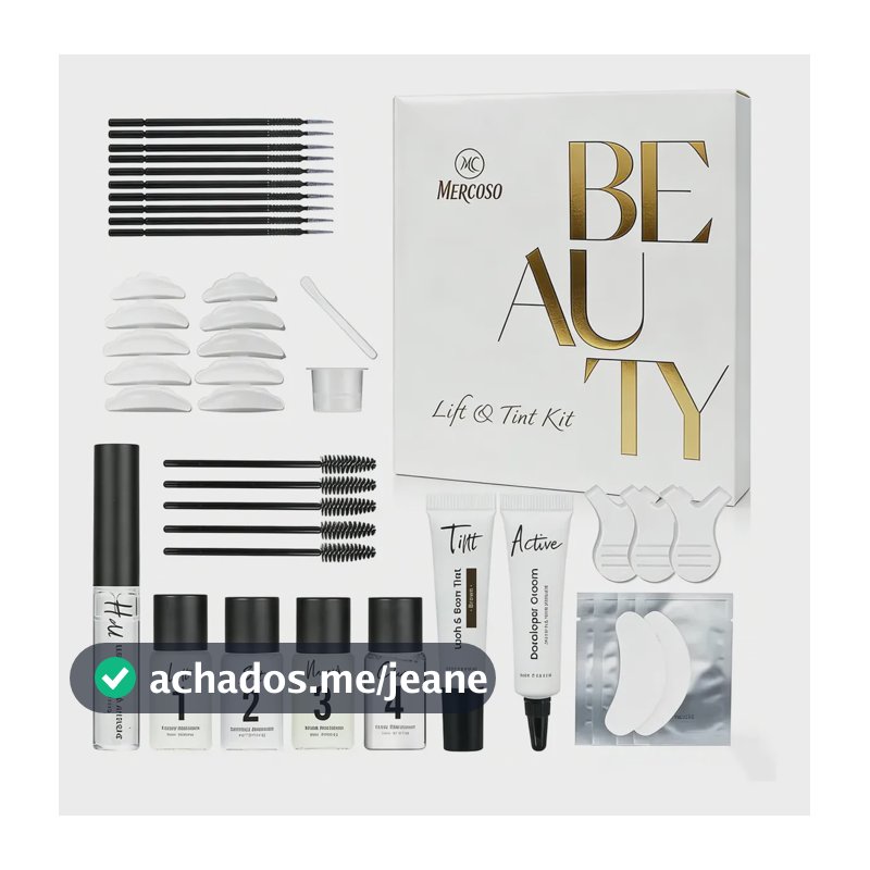 Kit Lash Lifting Brow Lamination Cílios E Sobrancelhas Castanho Escuro