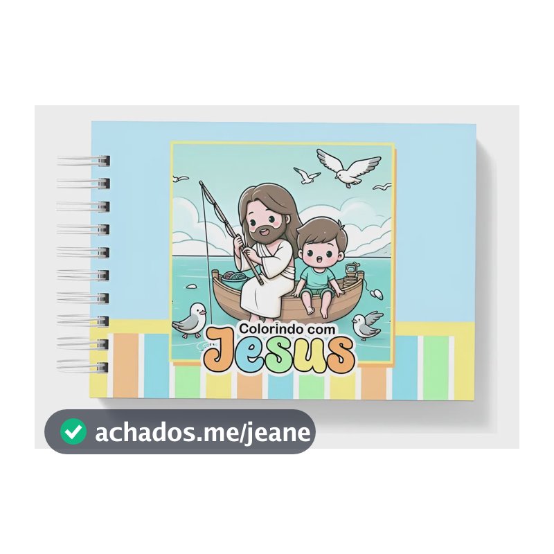 Colorindo Com Jesus Estilo Bobbie Goods Tema Bíblico Azul