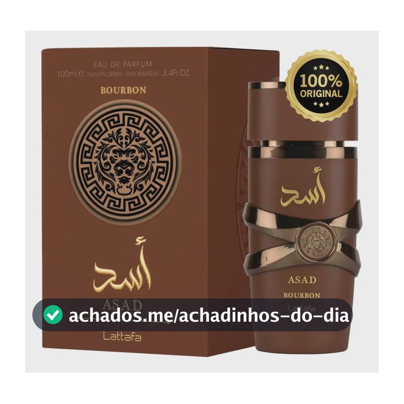 Perfume Árabe Asad Bourbon Lattafa 100ml Masculino
