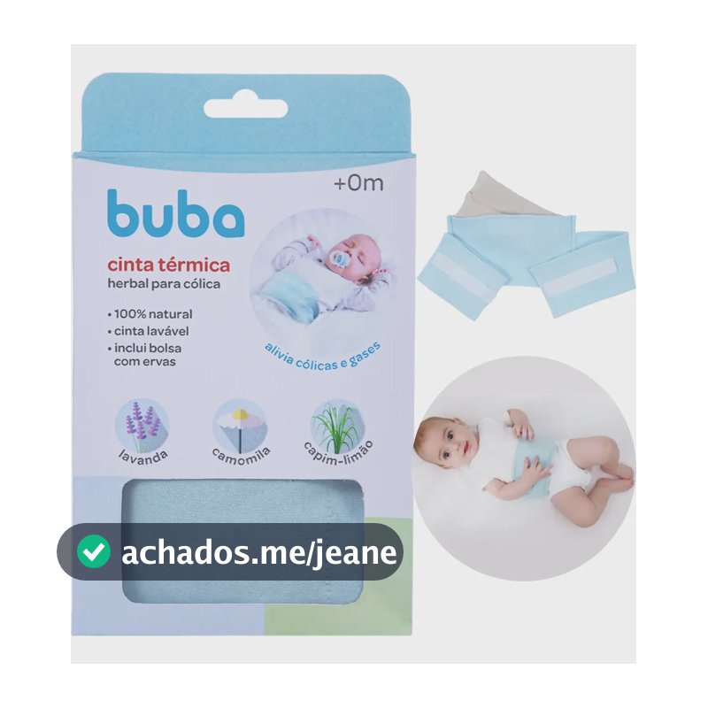 Cinta Térmica Buba Herbal Bolsa Alívio Cólica Gases Bebê