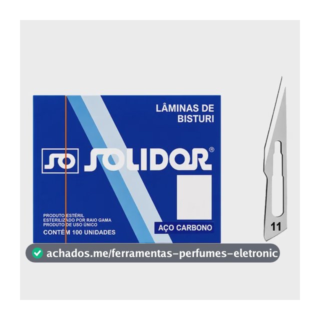 Lâmina Bisturi Aço Estéril 50 Uni 11, 12, 15 E 15c N11