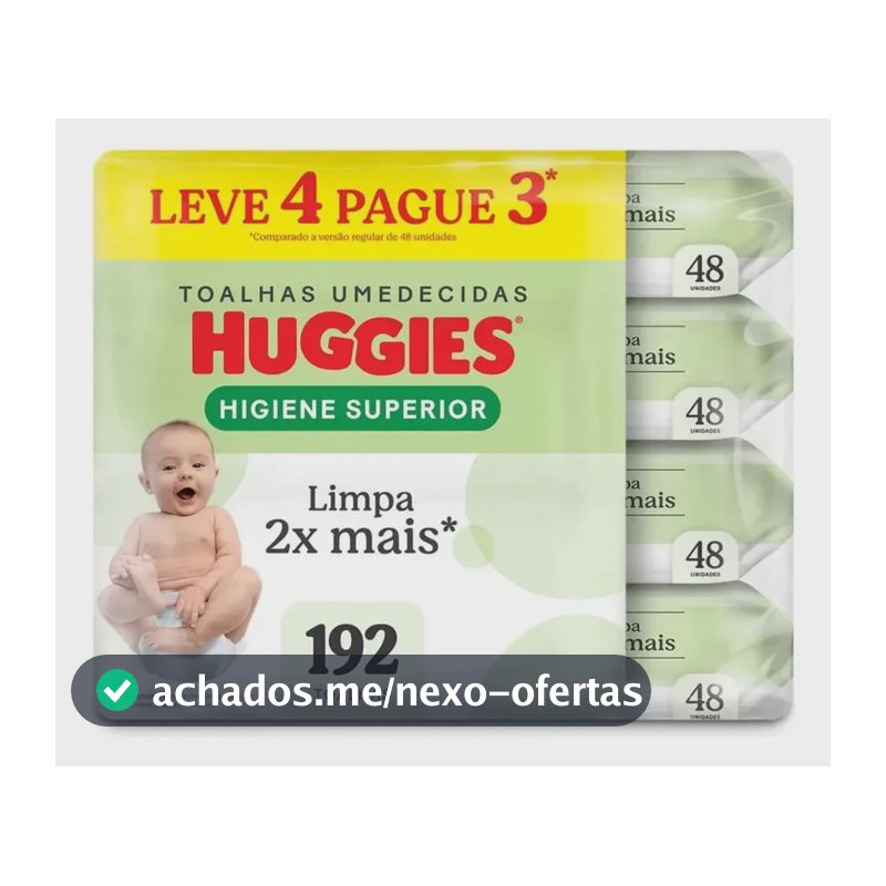 Pack Toalha Umedecida Disney Baby Huggies Max Clean Pacote 4 Unidades Leve Mais Pague Menos