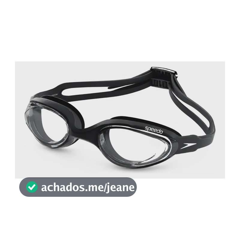 Óculos De Natação Hydrovision - Speedo Cor Preto Policarbonato Silicone UV Antiembaçante Profissional Treino Competição