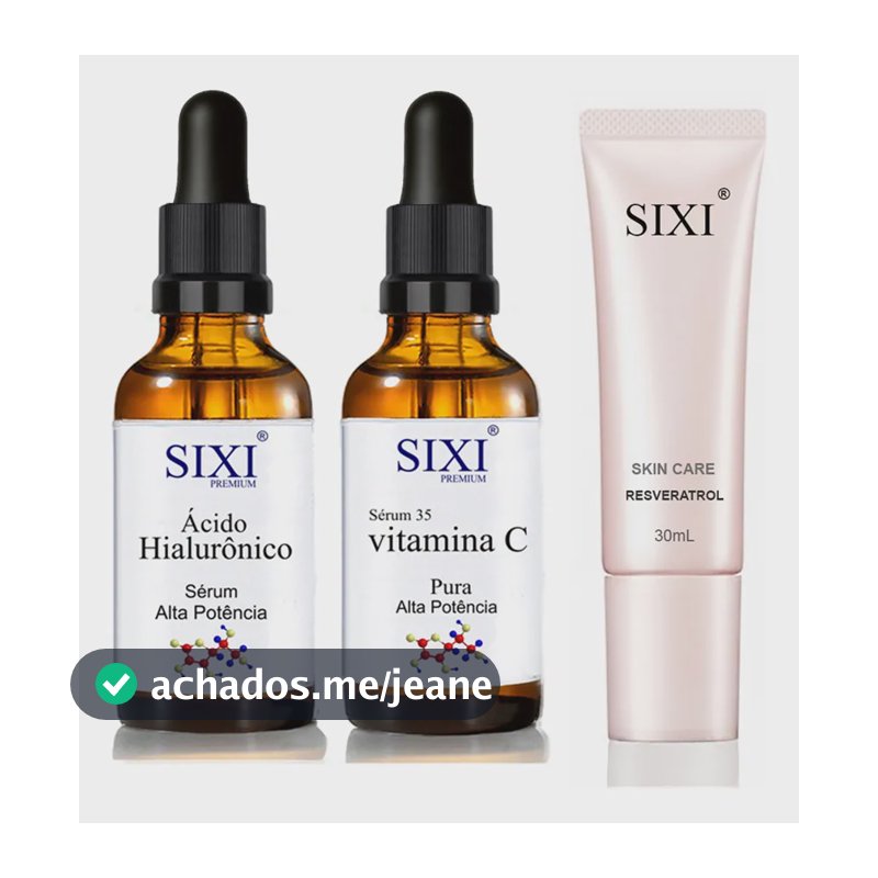 Serum Vitamina C 35% + Acido Hialurônico + Resveratrol -sixi