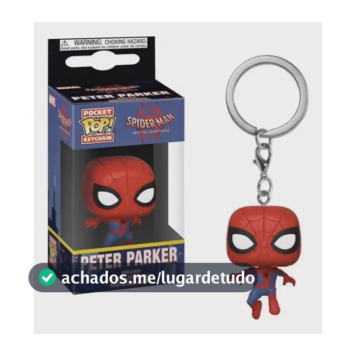Chaveiro Peter Parker Funko Pocket Pop! Homem Aranha