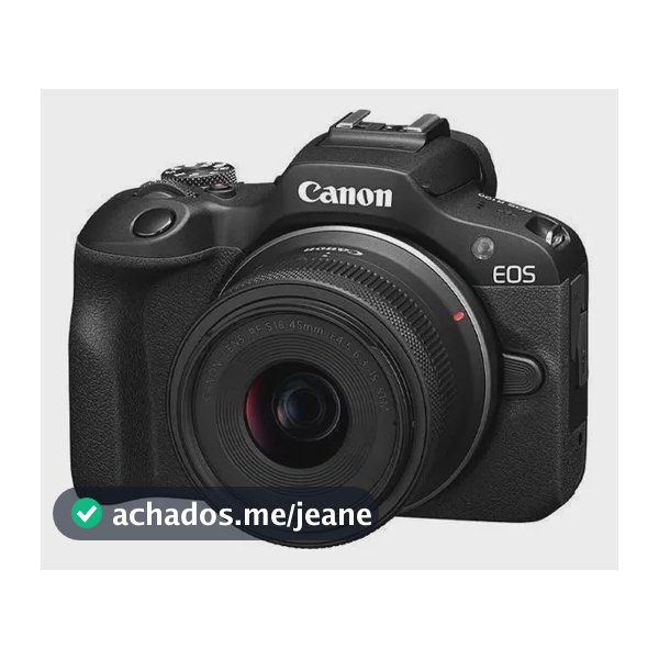 Câmera Canon Eos R100 4K 24.1mp Wi-fi/bluetooth Lente RF-S 18-45mm