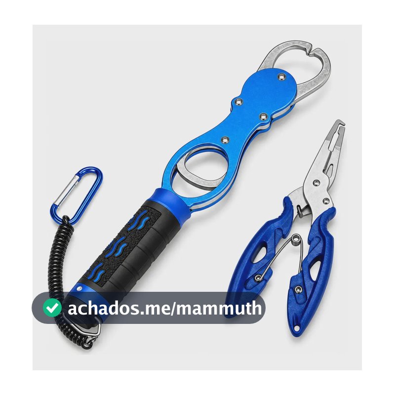 Alicate De Pesca Com Balança 18kg Liga Alumínio 360° Azul