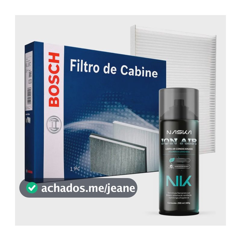 Filtro Cabine Ar Condicionado Bosch + Spray Higienizador  Onix 2019 A 2026