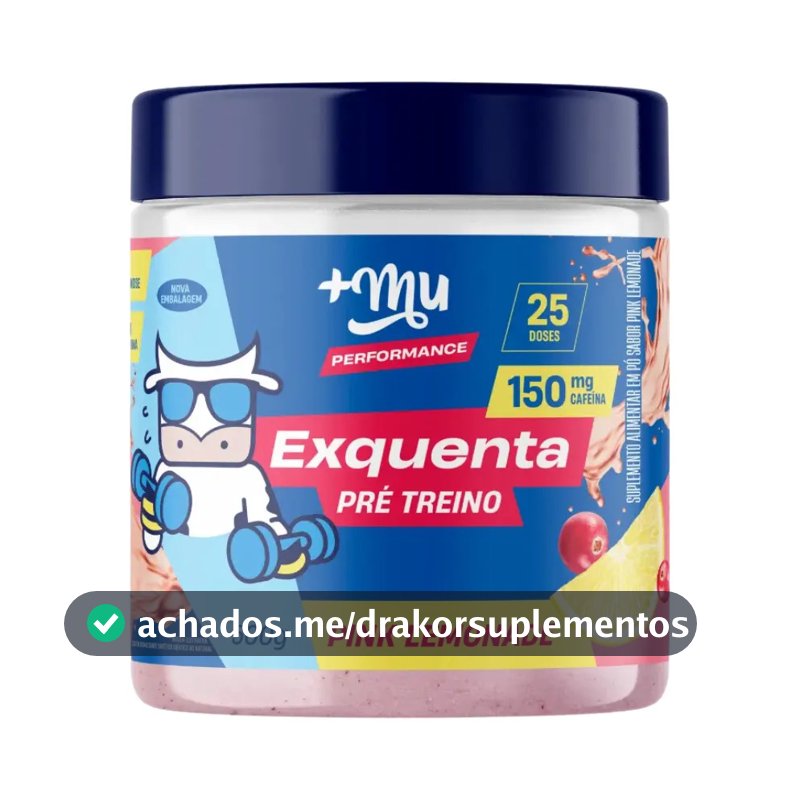 Suplemento em pó +Mu Performance Pré treino Exquenta sabor Limonada x 500g