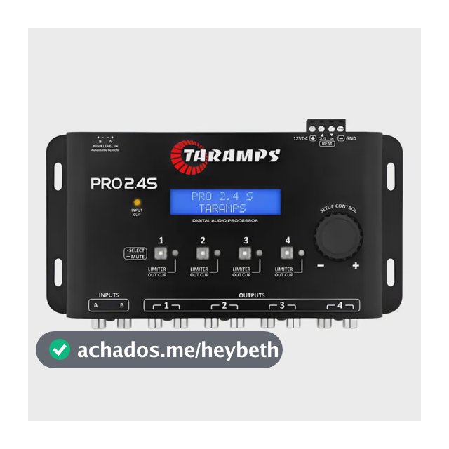 Processador De Áudio Digital Taramps Pro 2.4s Equalizador