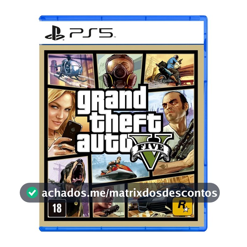 Jogo Gta 5 Ps5 - Grand Theft Auto V Ps5 Mídia Física