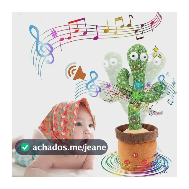 Brinquedo Cacto Dançante Musical Sensorial Para Bebês