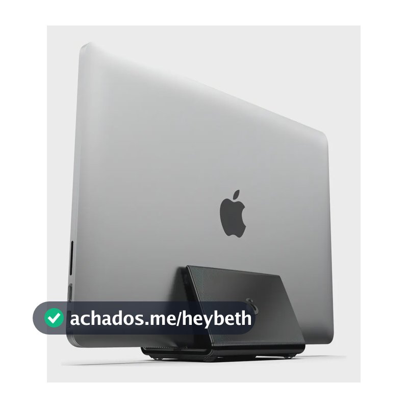 Suporte Vertical Notebook Sculpy P20X Mesa Preto Antiderrapante