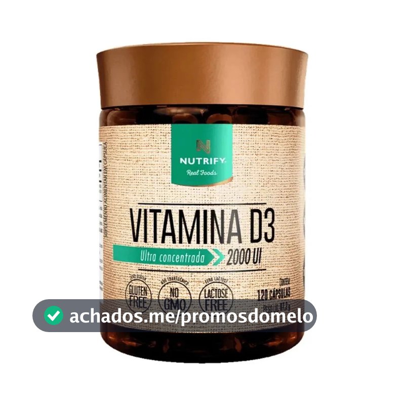 Vitamina D3 Nutrify em cápsula Sem sabor de 120 un