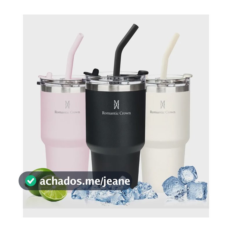 Copo Térmica 600ml Inox Anti-vazamento Para Café/chá/bebidas Preto Liso