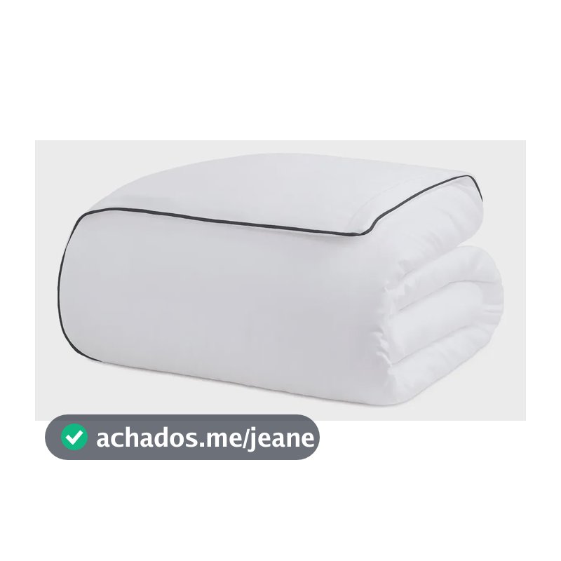 Duvet Com Vivo Basics Branco E Preto 200 Fios Casal Branco