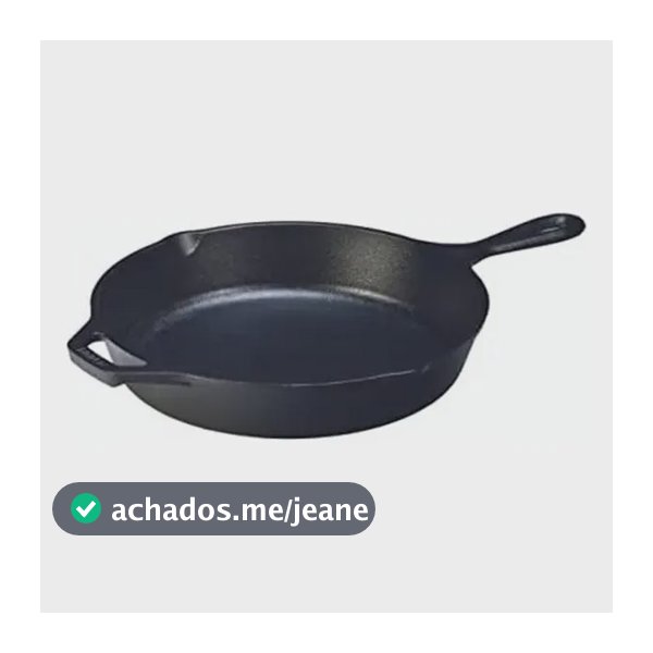 Frigideira De Ferro Fundido Já Temperada Lodge 26 Cm Negro