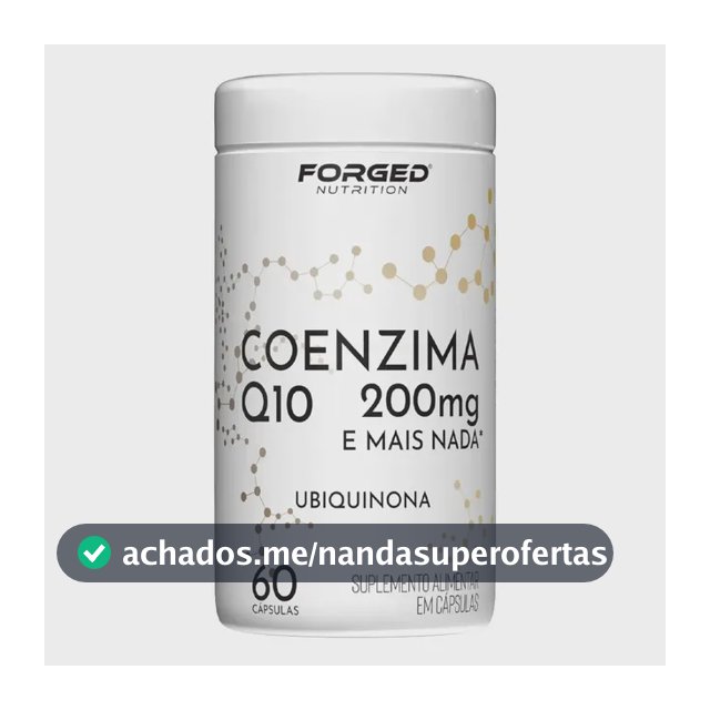 Coenzima Q10 200mg Pura Alta Concentração 60 Cápsulas - Forged Nutrition Sem Sabor