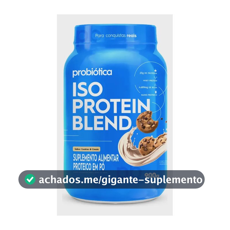Whey protein Probiótica Iso Blend em pó sabor Cookies and cream x 900g