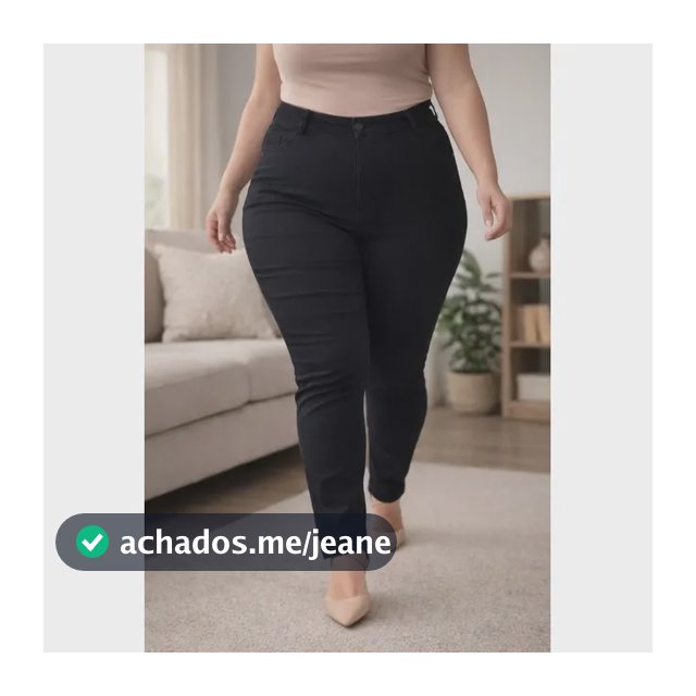 Calça Jeans Feminina Plus Size Cintura Alta Skinny Com Lycra