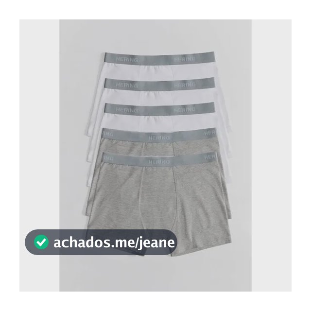 Kit 5 Cuecas Boxer Com Elástico Personalizado Hering