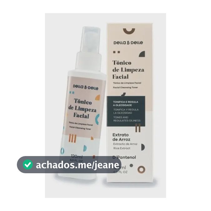Loção Tônica De Limpeza Facial Della E Delle 120ml