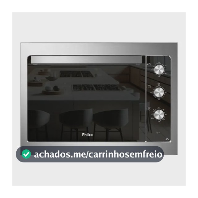 Forno Elétrico de Embutir Philco 47L Inox Esmaltado PFE47E
