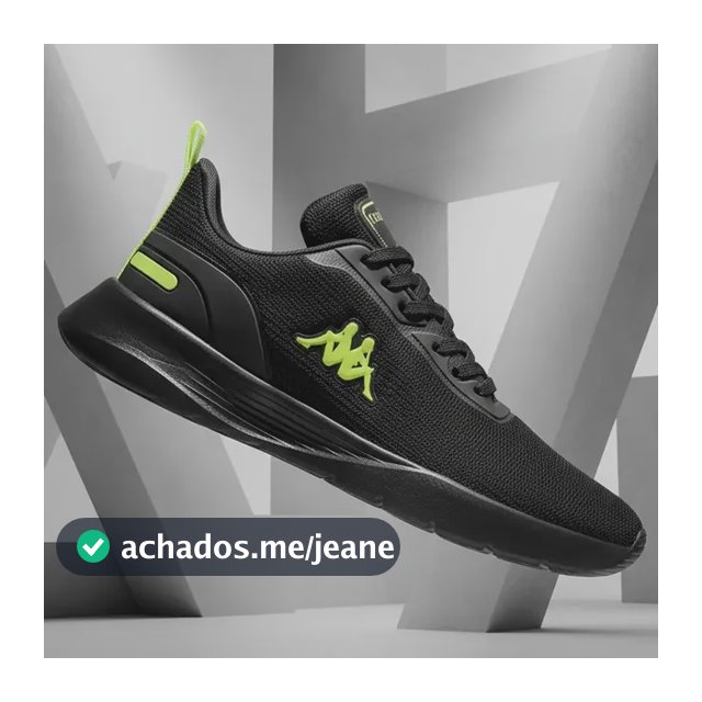 Tenis Kappa Treviso Original Unissex Confortável Academia Preto-amarelo-limão 41 Br