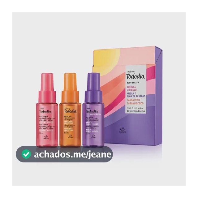 Kit Natura Tododia Body Splash Miniaturas Verão (3 Unidades)