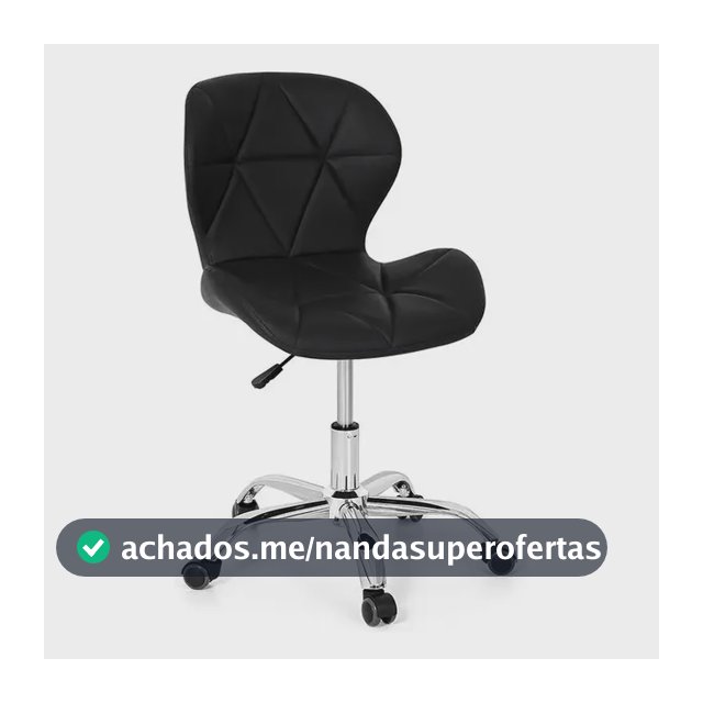 Cadeira De Escritório Eiffel Slim Office Base Giratória Cor Preta Material do estofamento Material Ecológico
